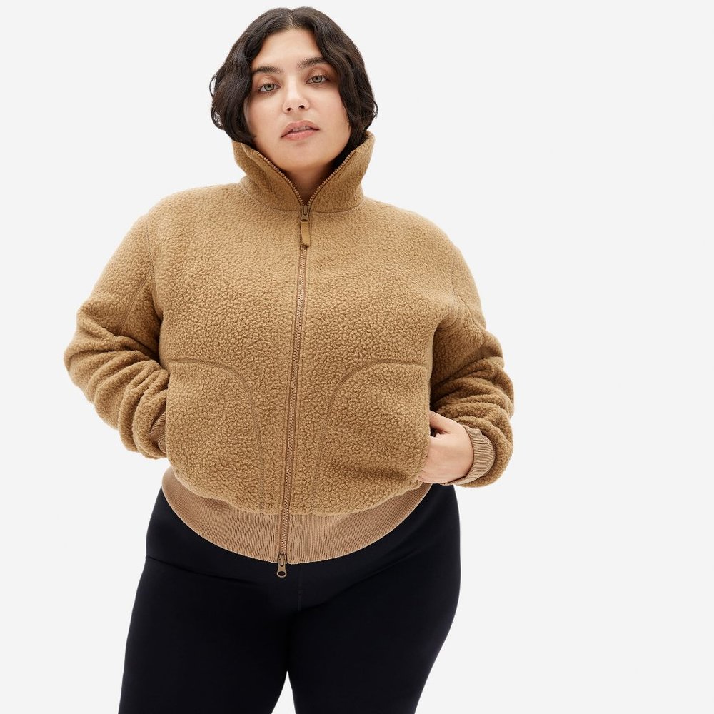Everlane The Renew Teddy Bomber Ochre Small